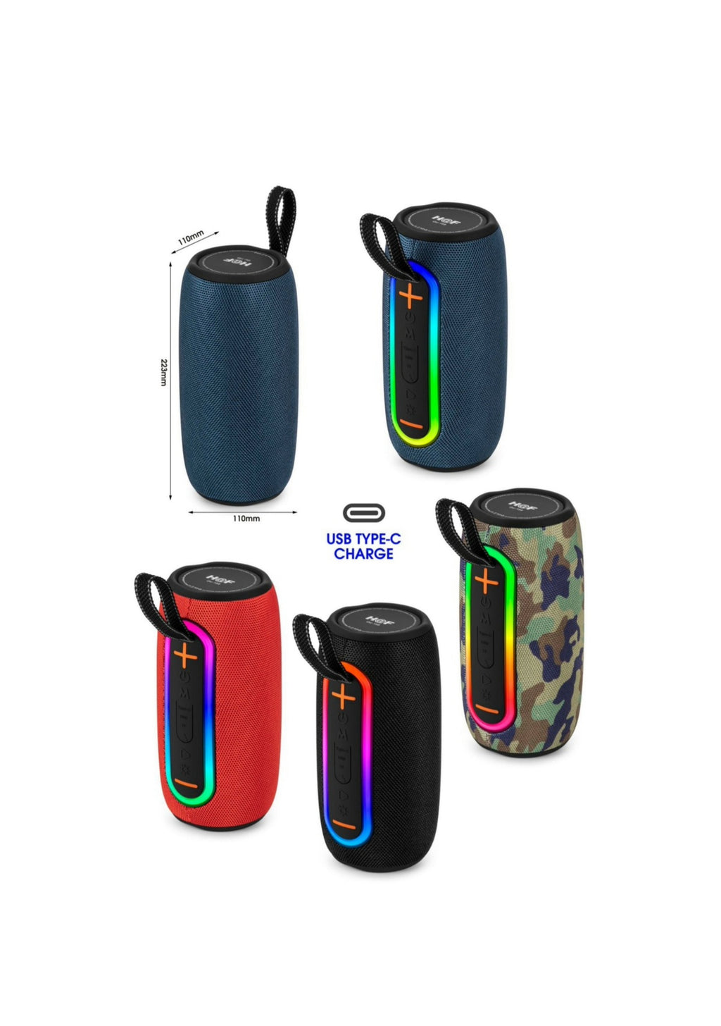 Boxă portabilă Bluetooth Elworld GU-159, HiFi stereo, rezistentă la apă