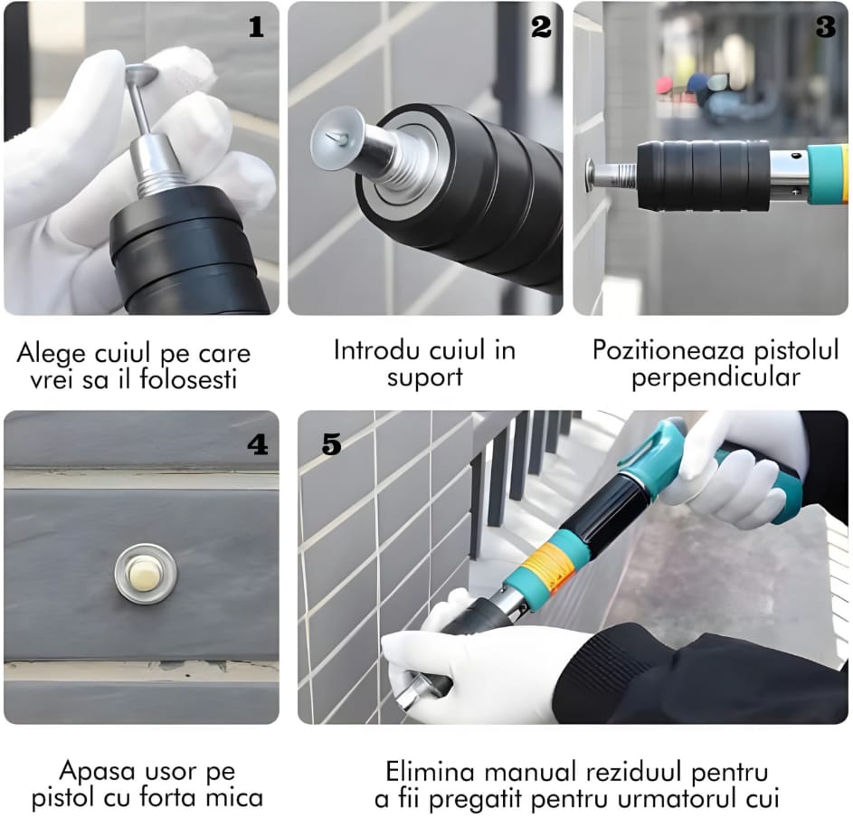 Pistol Manual Pentru Fixarea Cuielor - imagine 4