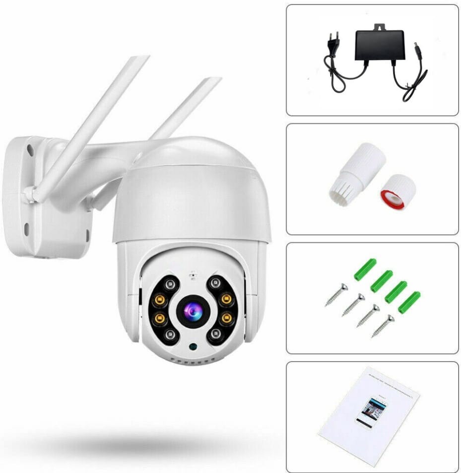Set Camera Supraveghere WiFi Night Vision Senzor Miscare Waterproof - imagine 4