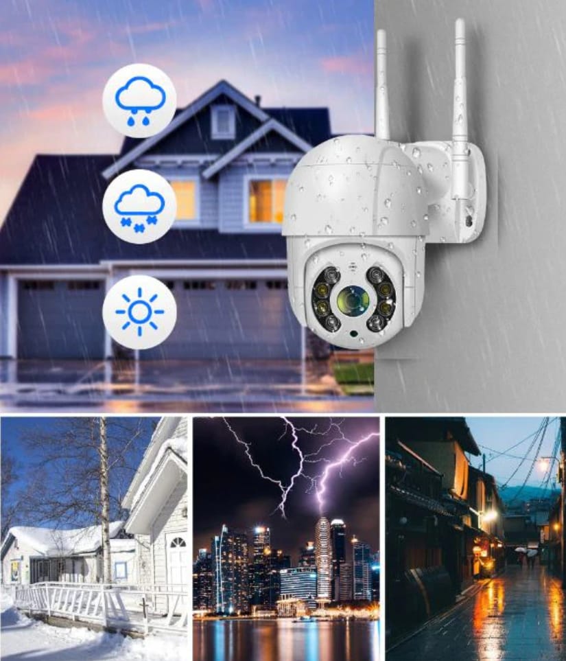 Set Camera Supraveghere WiFi Night Vision Senzor Miscare Waterproof - imagine 3