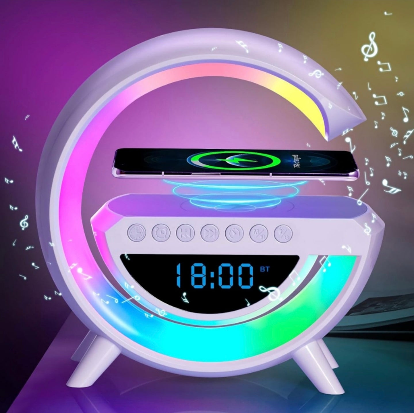 Boxă LED cu Incarcare Wireless - imagine 6