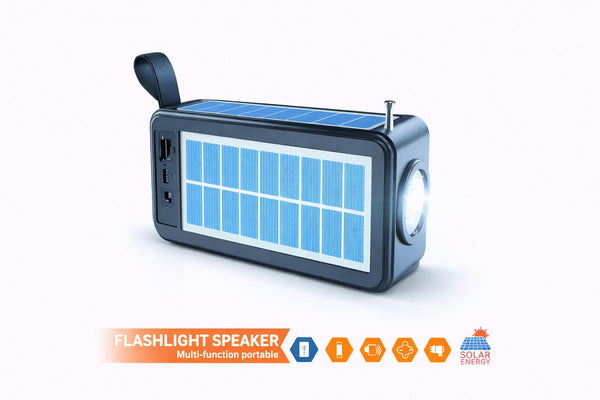 Boxă Solară Portabilă cu Lanternă - imagine 4