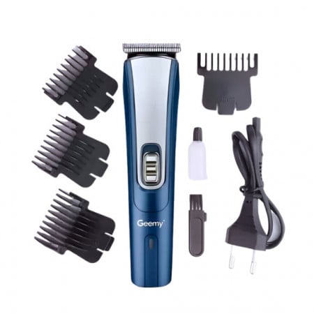 Aparat de tuns GEEMY GM-6637, acumulator, 4 marimi, albastru/argintiu - imagine 2
