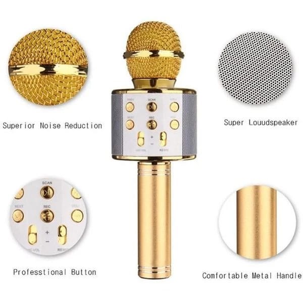 Microfon karaoke Bluetooth wireless, - imagine 6