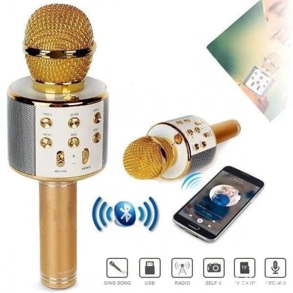 Microfon karaoke Bluetooth wireless, - imagine 2