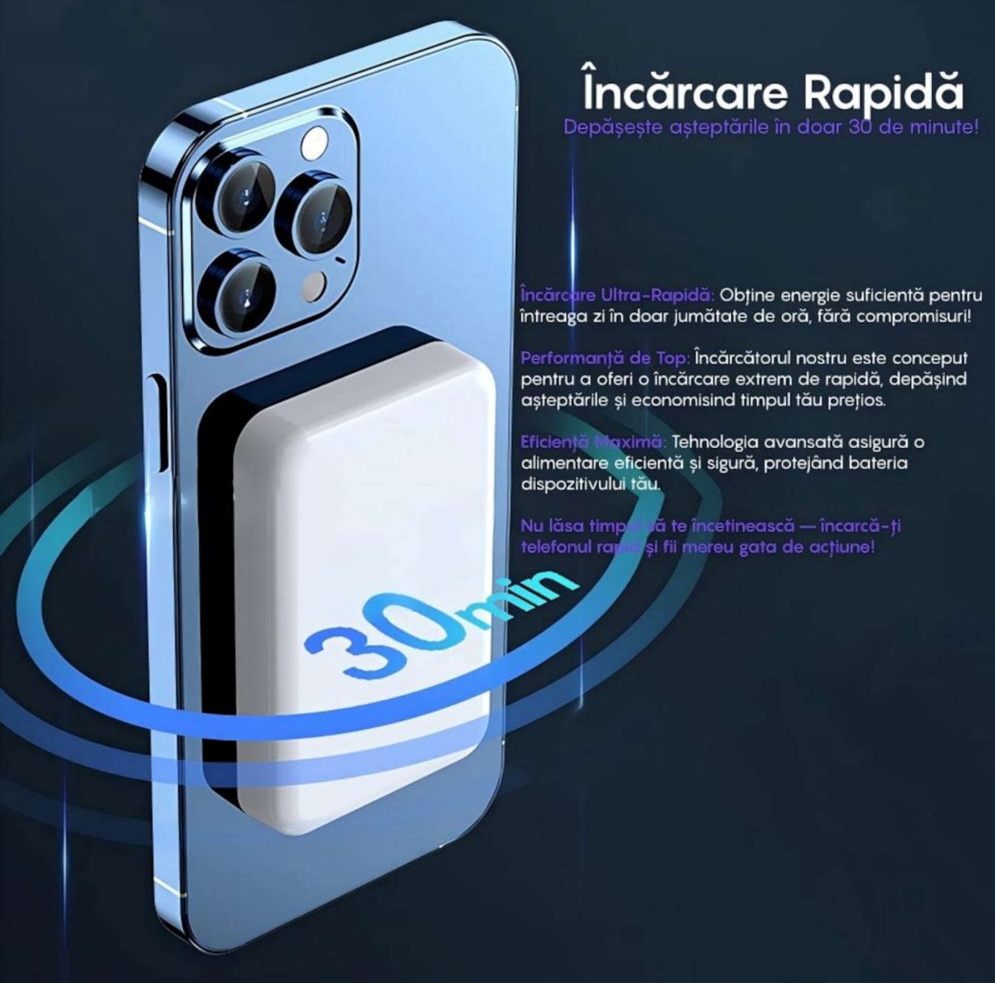 Baterie externă Magnetica Telefon V2 - imagine 3