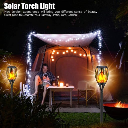 Torta Solară LED Efect Flacara V2 - imagine 7