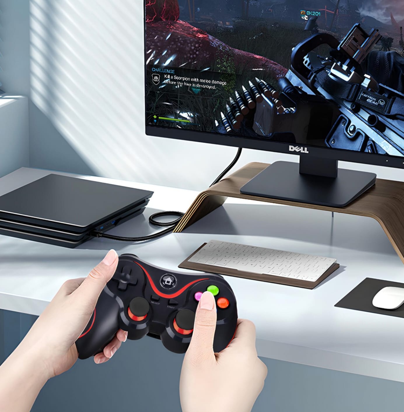 Gamepad Bluetooth Wireless V8 - imagine 6