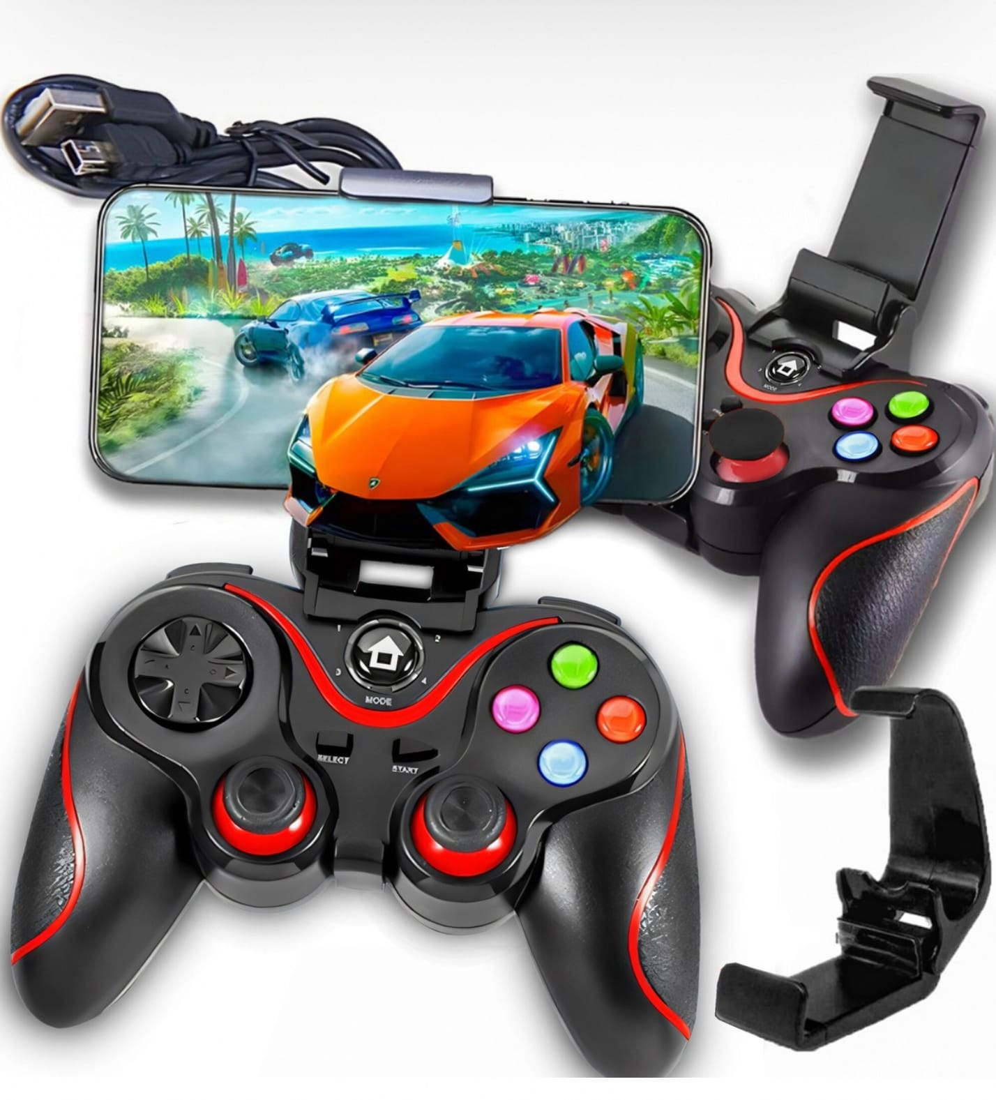Gamepad Bluetooth Wireless V8 - imagine 8