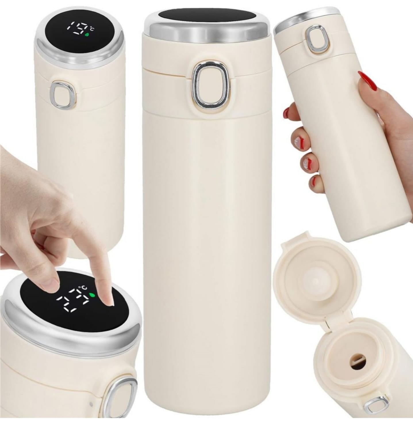 Termos Inox cu Buton - imagine 3