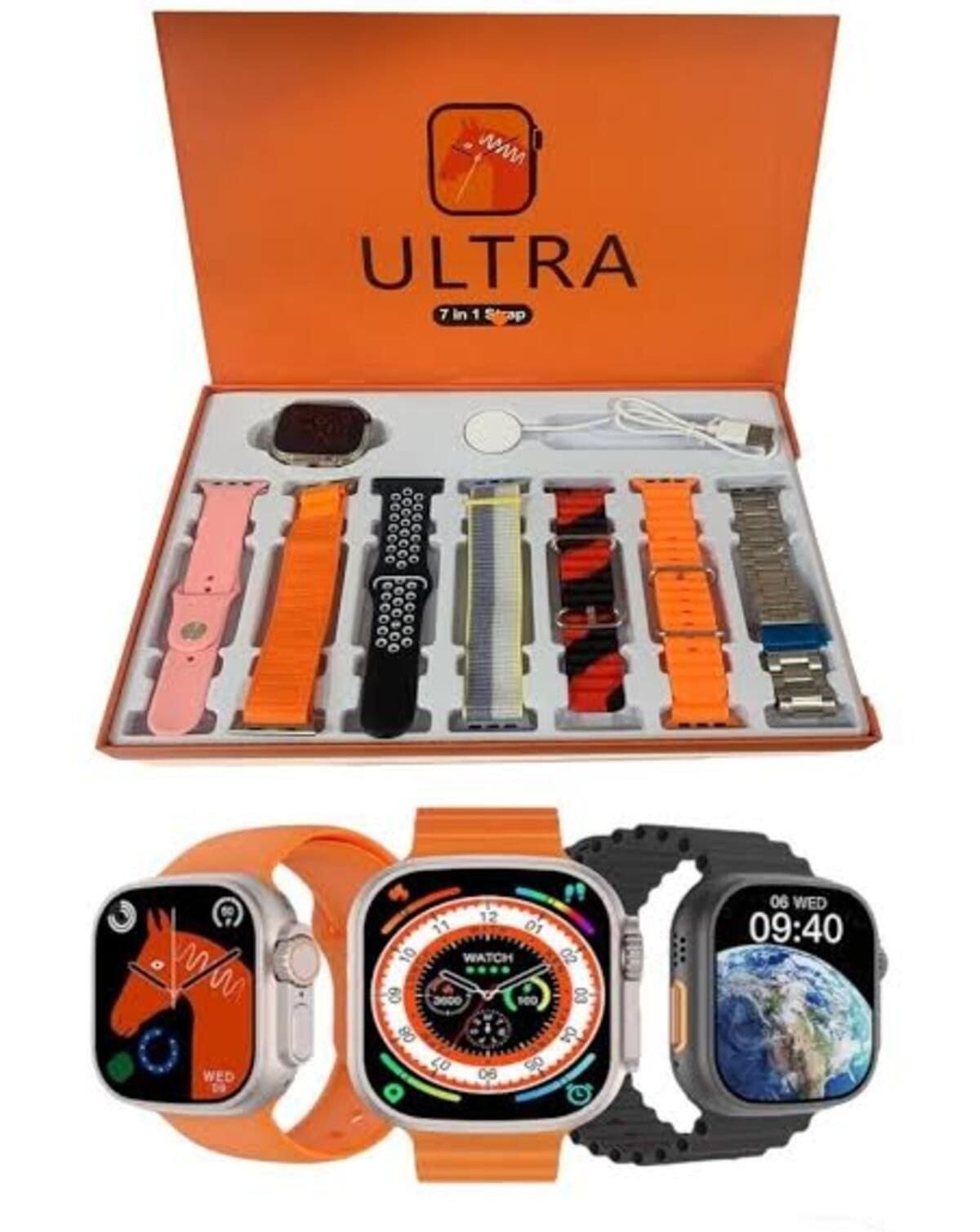 Smartwatch Ultra2 cu 7 Curele - imagine 7