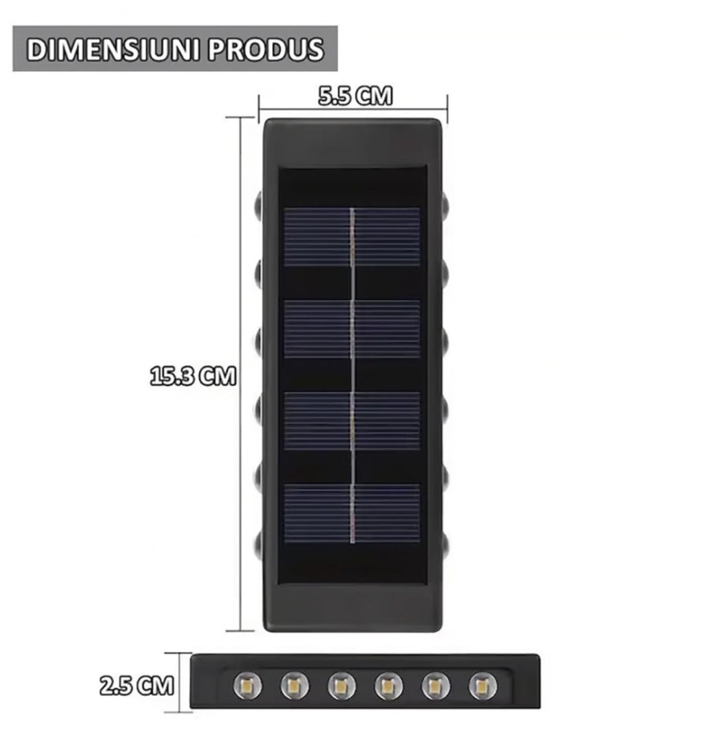 Lampă Solară Perete Dubla Lumina - imagine 2