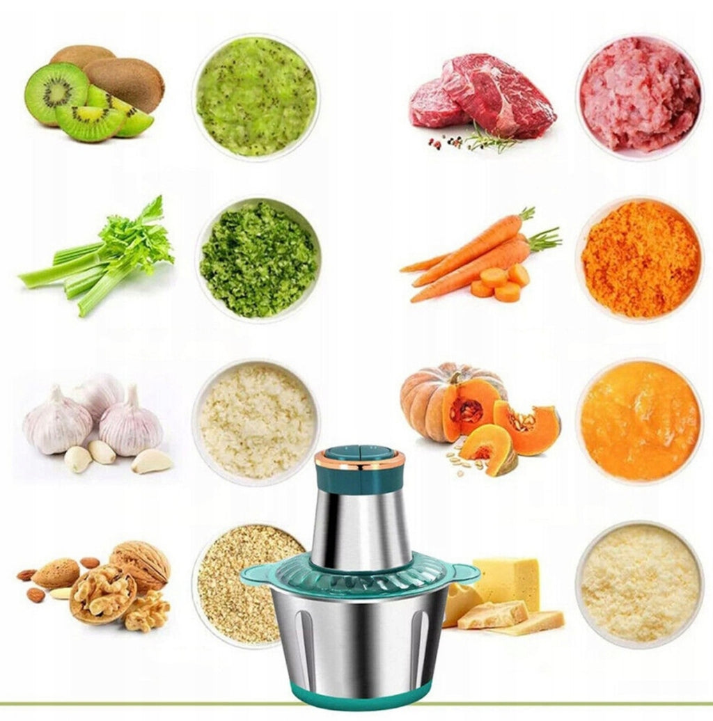 Tocător Electric Multifuncțional Inox 2L - imagine 2