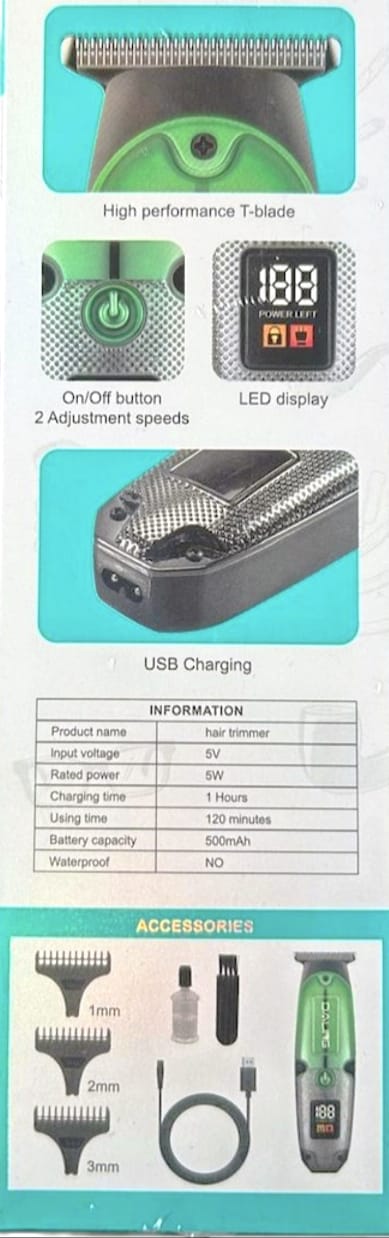 Trimmer Profesional Tuns Păr Daling - imagine 6