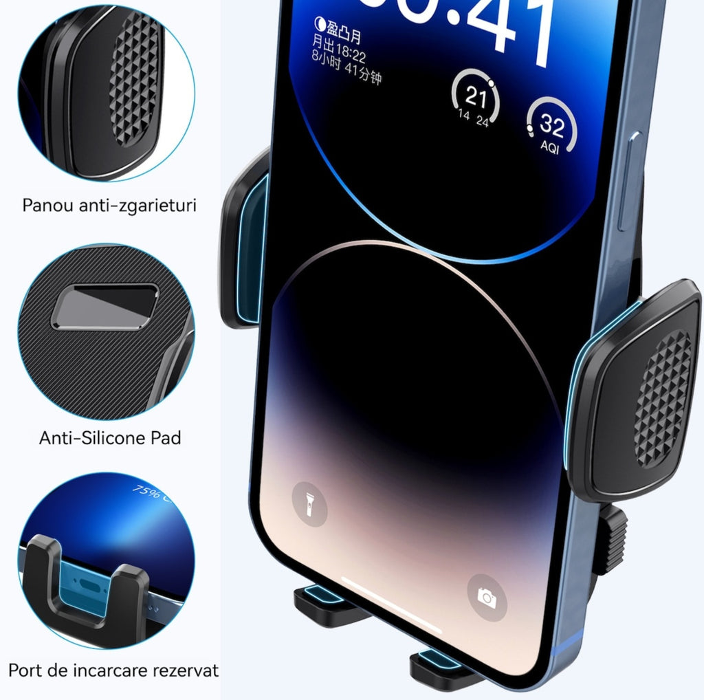 Suport auto pentru telefon, rotire 360 grade