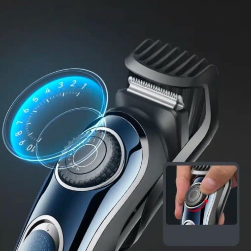 Masina de tuns si aparat de ras Geemy Professional, par, barba, corp, fara fir, lame inox, marime reglabila 1-10mm