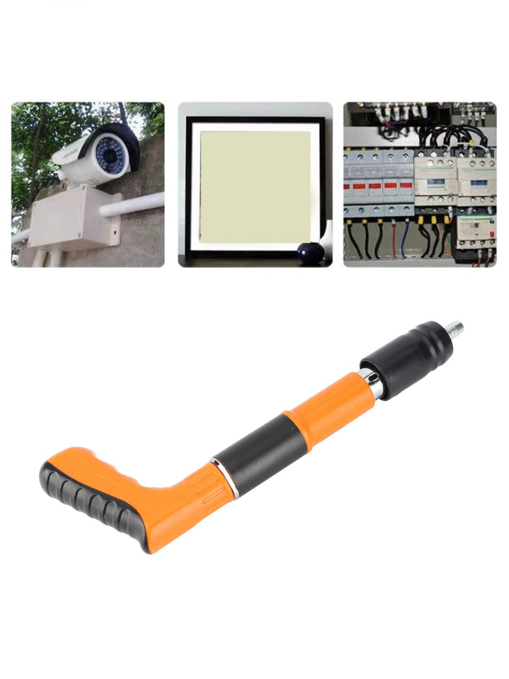 Pistol de cuie manual, mini, multifunctional, material fier, pentru instalare camere si cutii electrice