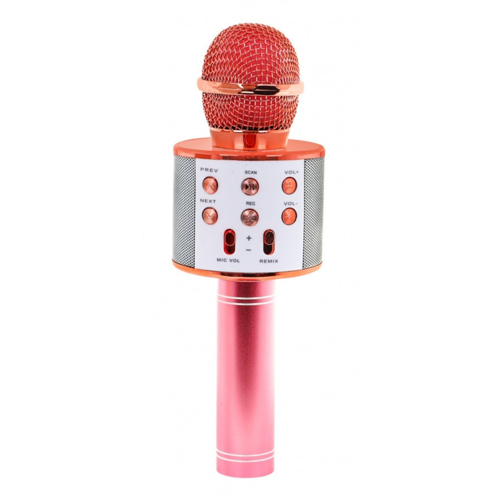 Microfon Karaoke cu Difuzoare, roz-auriu