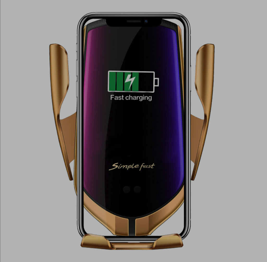 Suport auto cu incarcator wireless Fast Charge, senzor inteligent Smart Sensor