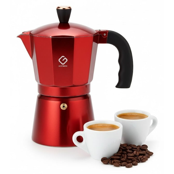 Espressor pentru aragaz din aluminiu Grunberg, capacitate 3 cesti