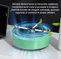 Scrumiera electronica cu baterii, filtru de aer si functie de purificare, anti-miros