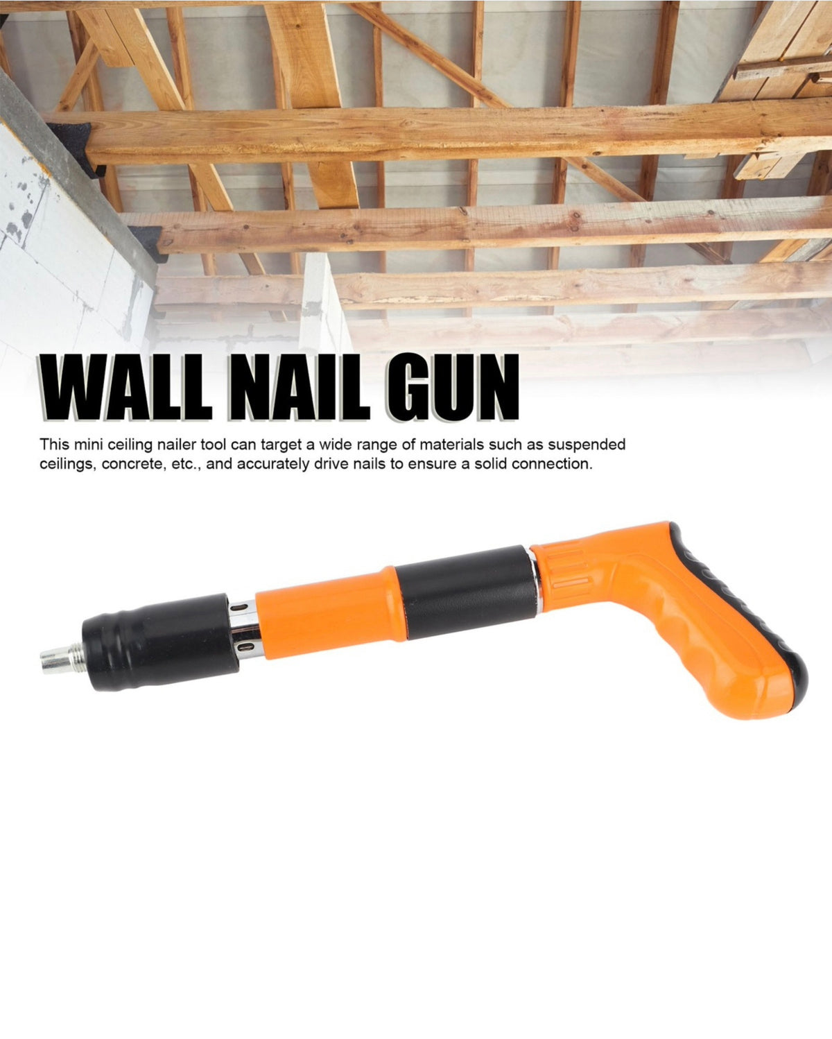 Pistol de cuie manual, mini, multifunctional, material fier, pentru instalare camere si cutii electrice