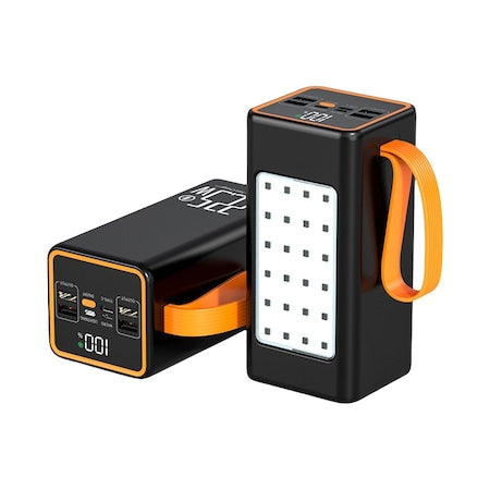 baterie externa pentru exterior, incarcare rapida iluminare de urgenta, interfete multiple, 50000 mAh