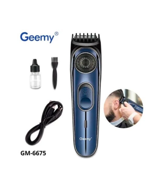 Masina de tuns si aparat de ras Geemy Professional, par, barba, corp, fara fir, lame inox, marime reglabila 1-10mm