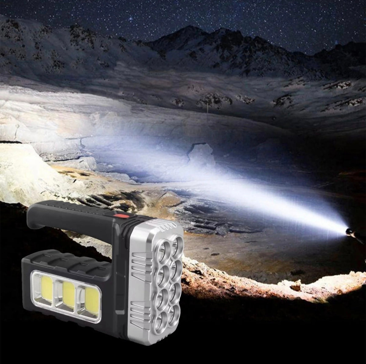 Lanterna LED 3 moduri, incarcare solara si USB, 18x6.5x11.5cm, multicolor