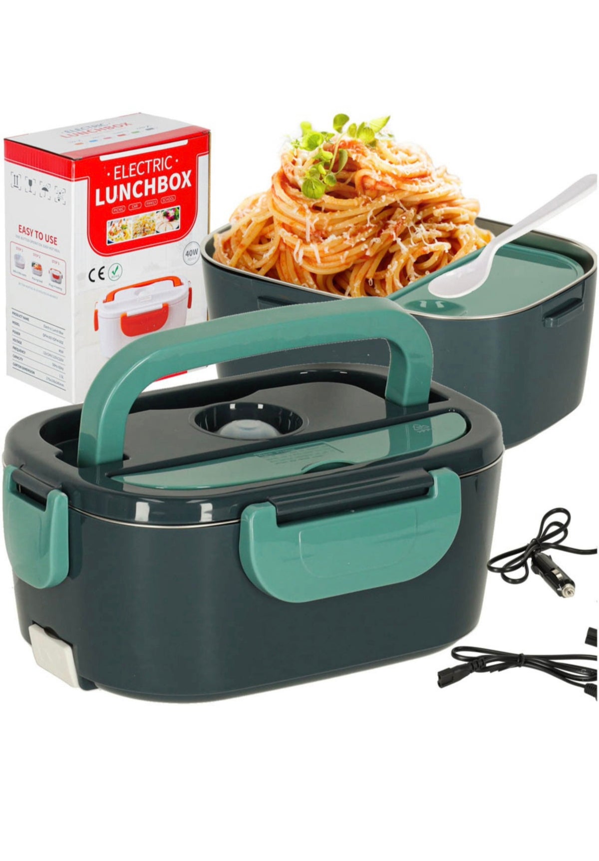 Cutie de pranz electrica, plastic, functie de incalzire, 1.5L