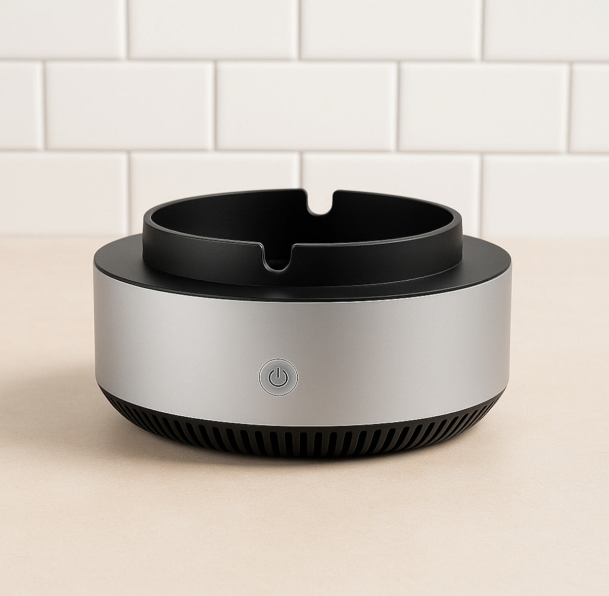 Scrumiera electronica cu baterii, filtru de aer si functie de purificare, anti-miros