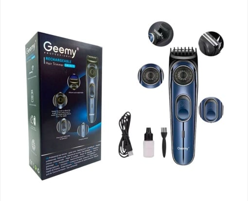 Masina de tuns si aparat de ras Geemy Professional, par, barba, corp, fara fir, lame inox, marime reglabila 1-10mm