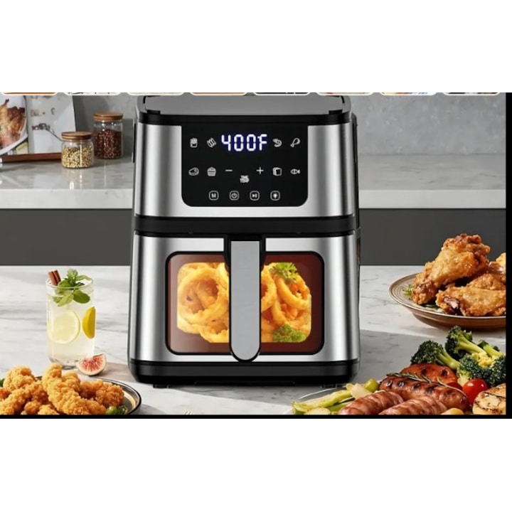 Friteuza cu Aer Cald DOMOTEC MS-3225, 7L, 3800W, Display Digital