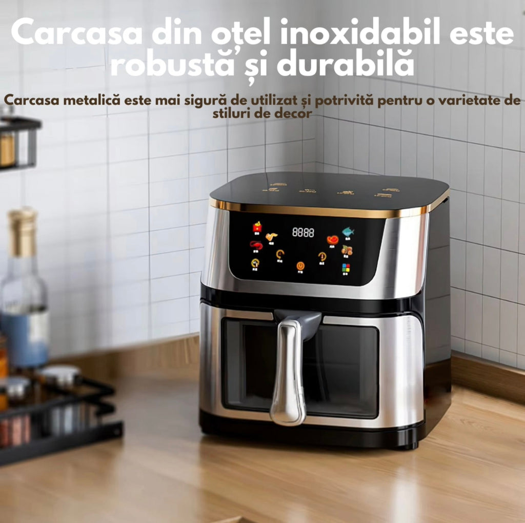 Friteuza cu aer cald, 12L, 2800W, control tactil