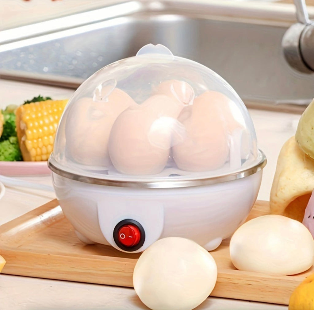 Fierbator oua electric 7 oua 350W, 3 niveluri de fierbere, oprire automata Alb