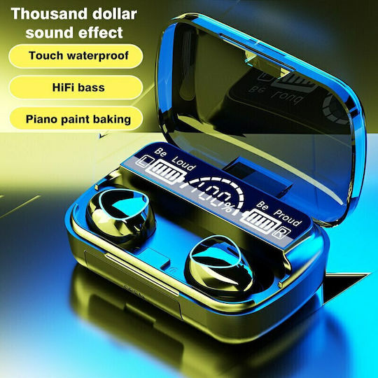 Casti Wireless M10 Bluetooth 5.3, Microfon, Statie incarcare cu afisaj