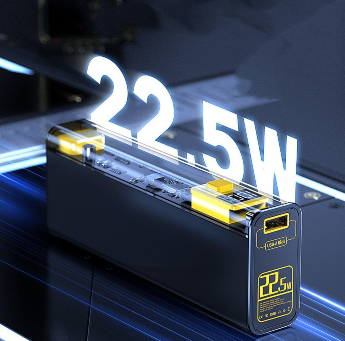 Acumulator Extern MRG M957, 20.000mAh, Quick Charge 3.0, USB-C, 22.5W