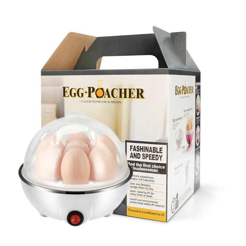 Fierbator oua electric 7 oua 350W, 3 niveluri de fierbere, oprire automata Alb