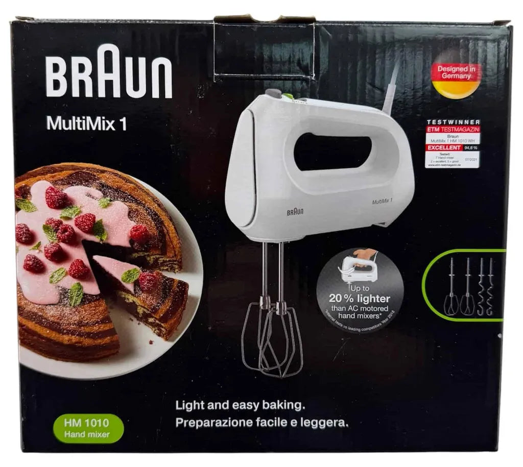 Braun MultiMix 1, Mixer manual, Weiß, 1,4 m, 400 W, 207 mm, 76 mm