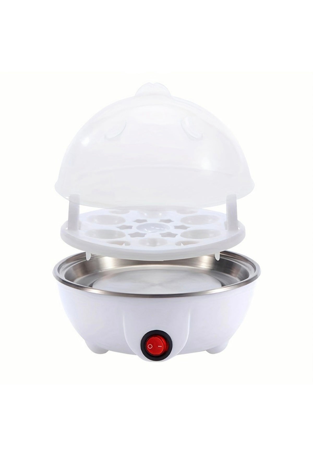 Fierbator oua electric 7 oua 350W, 3 niveluri de fierbere, oprire automata Alb