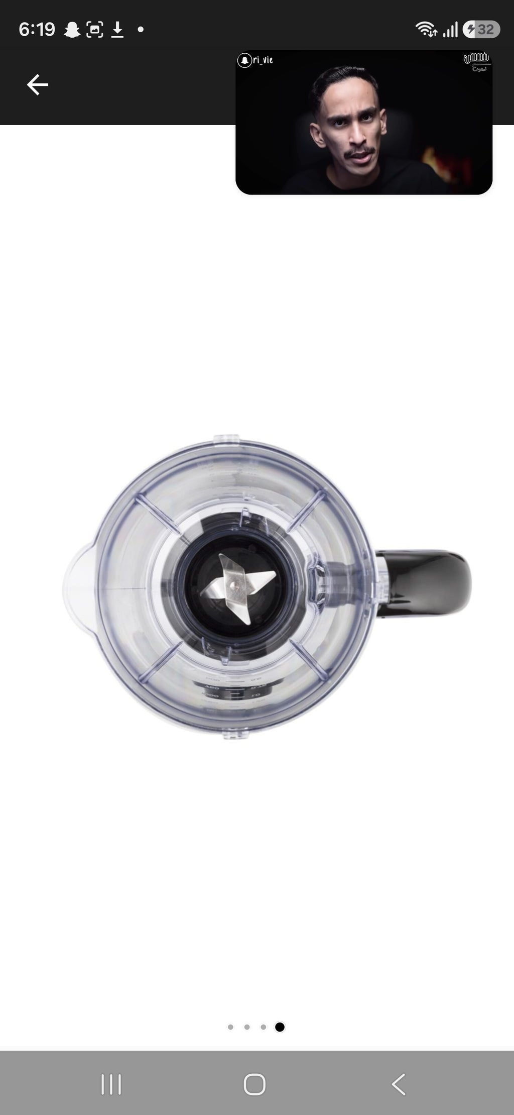 Blender de Masa Tristar  1.5L, 4 Lame Inox, 2 Viteze + Puls, Bol Transparent cu Maner, Alb