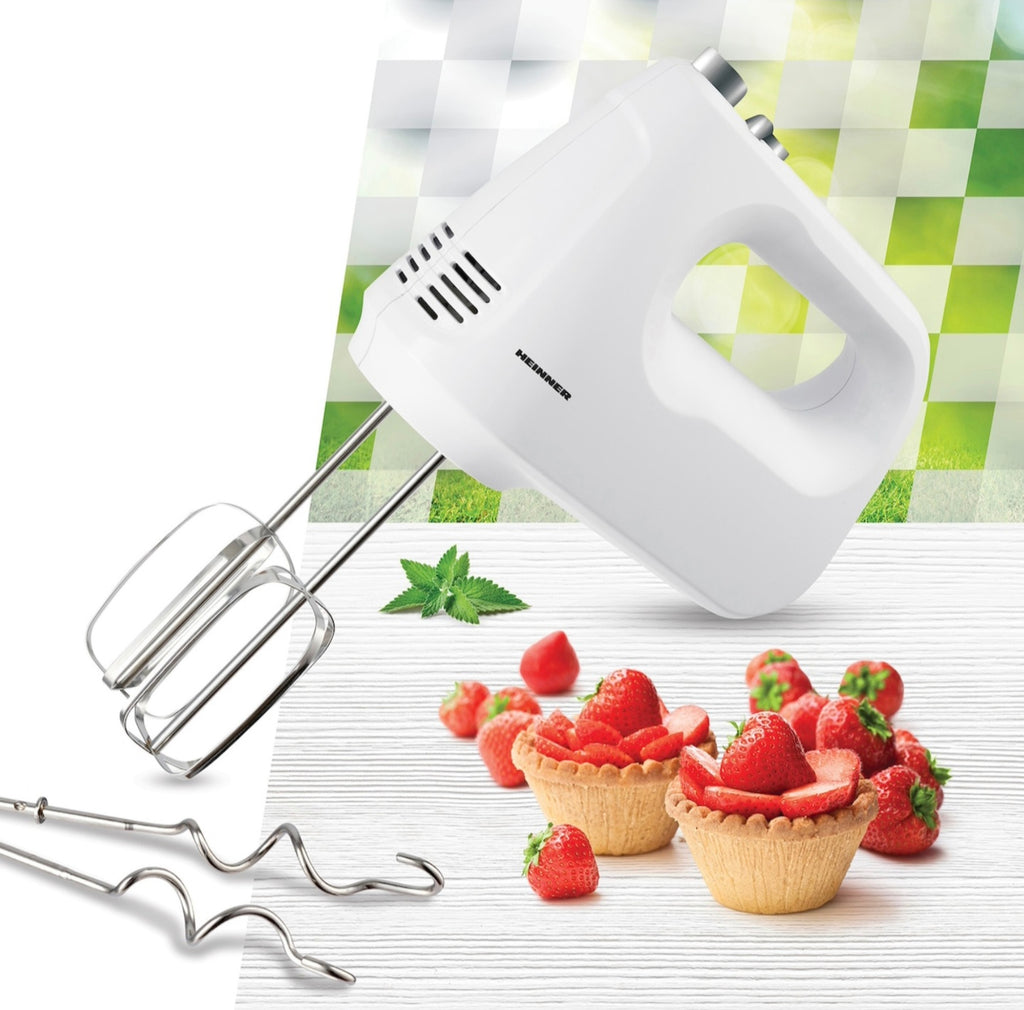 Mixer de mana Heinner White Blossom HM-250WHSL, 250W, 6 viteze + Turbo, Alb