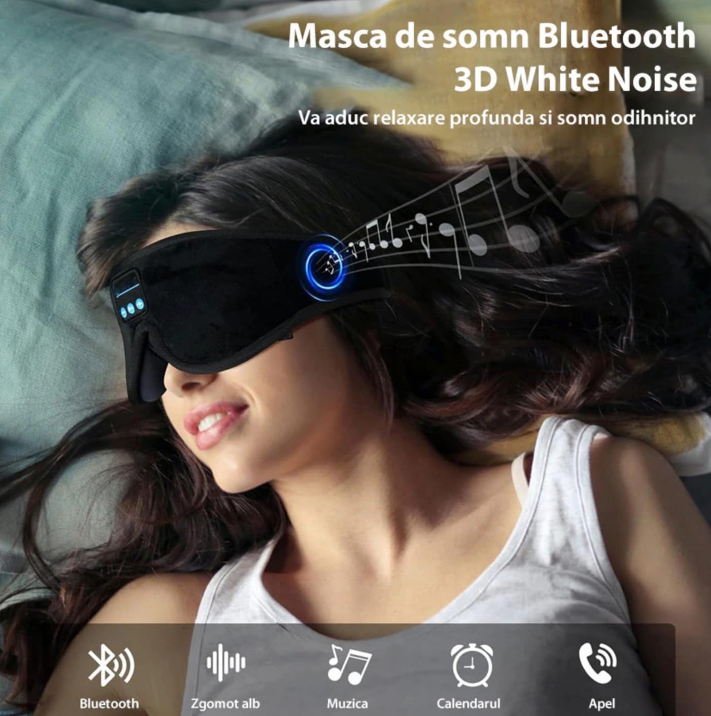 Masca de Somn cu Bluetooth