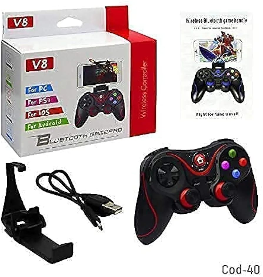 Gamepad Bluetooth Wireless V8