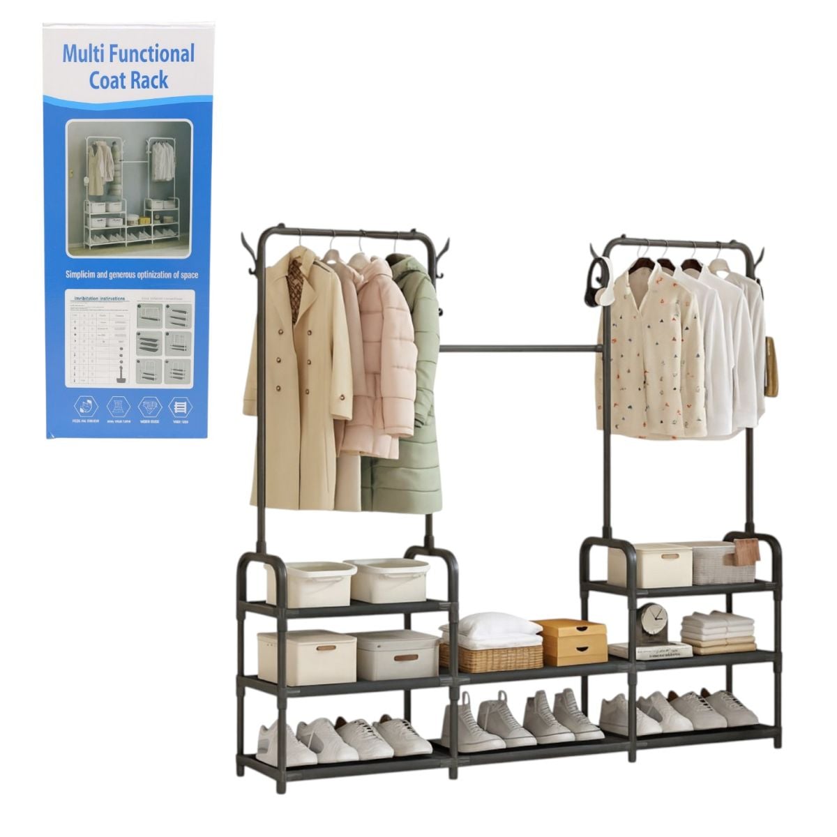 Cuier Multifunctional cu Rafturi