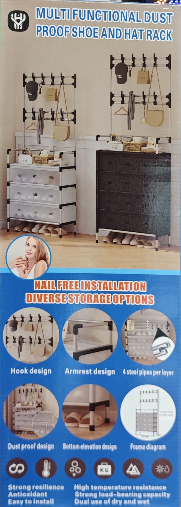 Pantofar Metalic cu Carlige Palarii