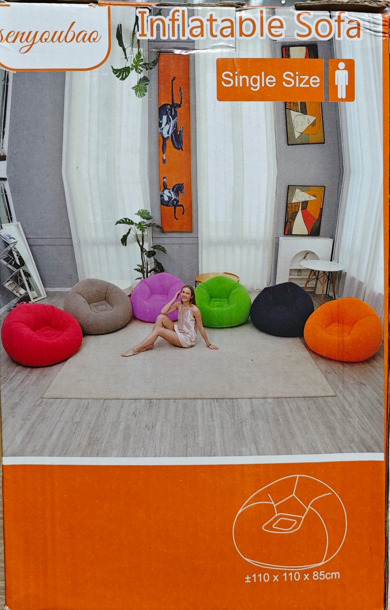 Fotoliu Puf Gonflabil Rotund